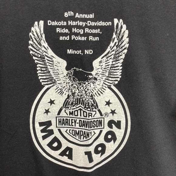 Vintage Harley-Davidson/ MDA Run Tee Shirt. Good Condition. Size XL. - Picture 2 of 6